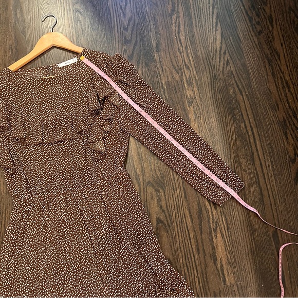 Mango Brown Ribbed Ruffled Sundress - Picture 5 of 10